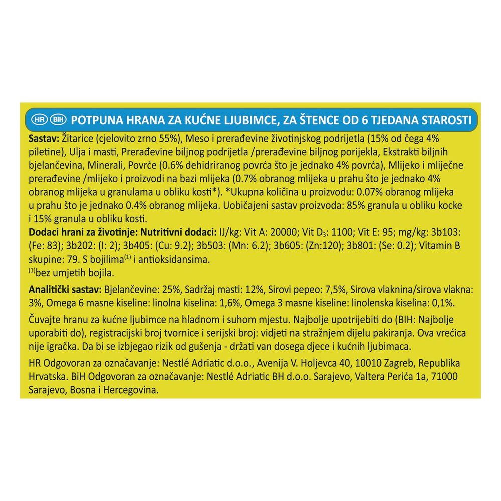 Friskies Junior suha hrana za pse s piletinom, povrćem i mlijekom 2,4 kg slika 3