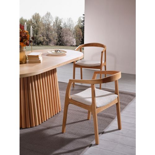 Atlantis - Natural Natural Dining Table & Chairs Set (4 Pieces) slika 5