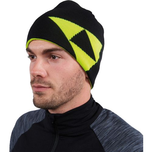 KAPA FISCHER LOGO-REVERSIBLE BEANIE BLACK NEONYELLOW, veličina : univerzalna slika 1