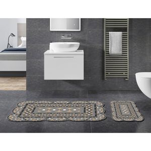 21017715Gr Grey Bathmat Set (2 Pieces)