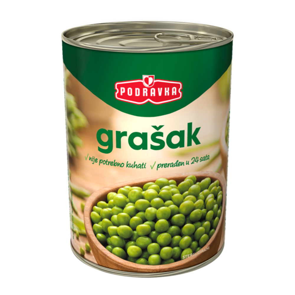 Podravka Grašak Limenka 850g slika 1