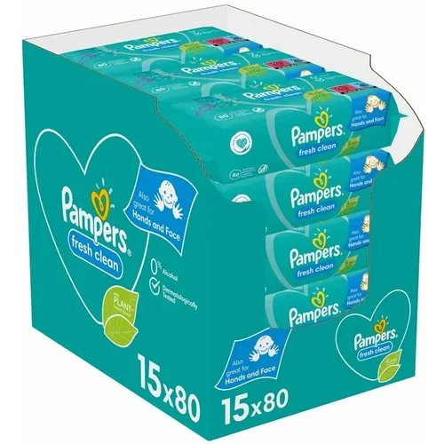 Pampers vlažne maramice fresh clean 15X80 XXL slika 1