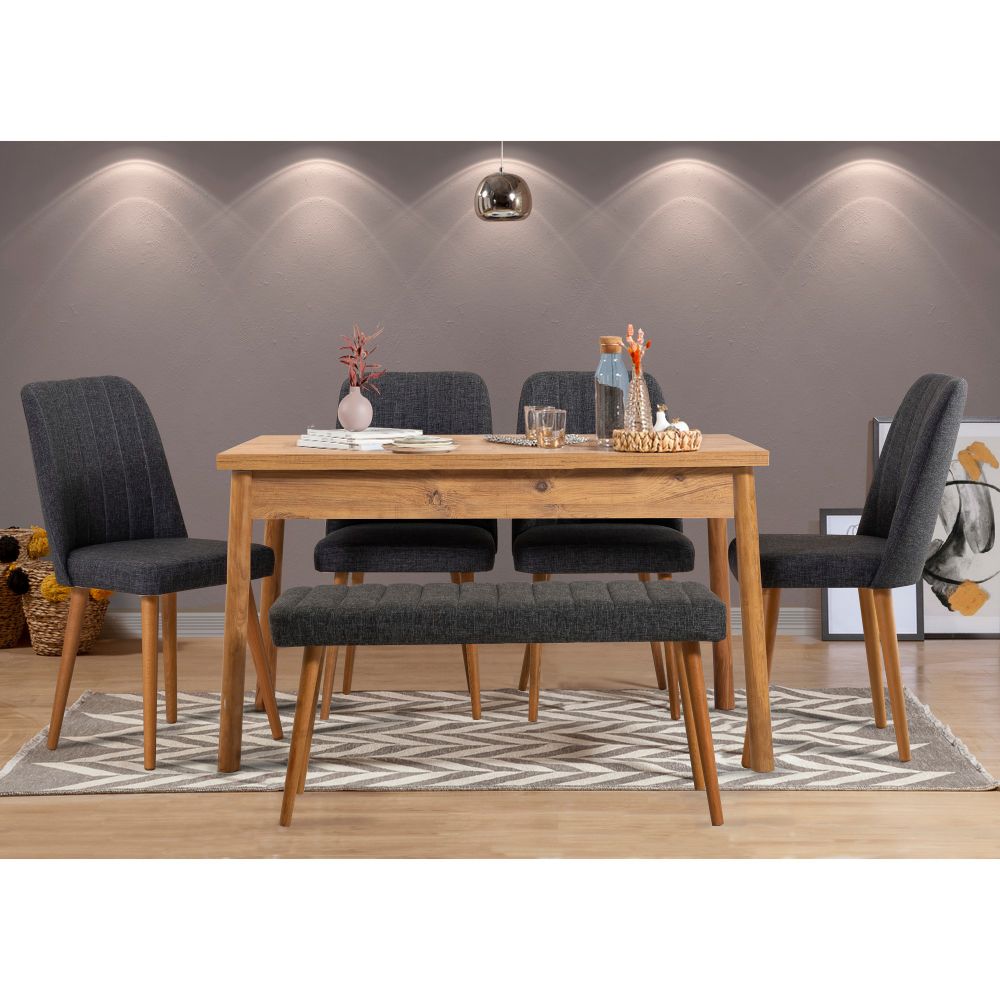 Costa Atlantic Anthracite Set Stola i Stolica (6 Komada) slika 1