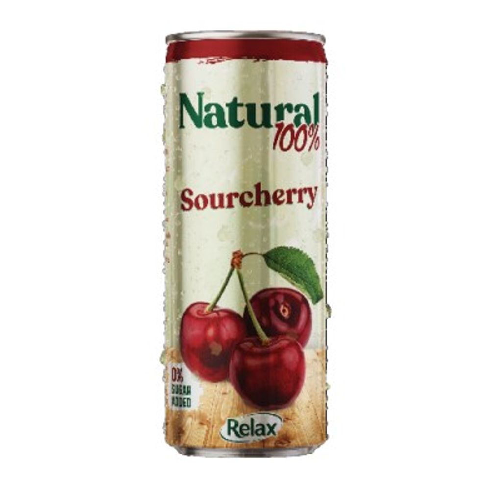 Natural 100% sok Višnja limenka 250ml slika 1