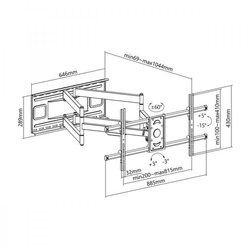 SBOX stalak PLB-4986 (43-90"/80kg/800x400) slika 10