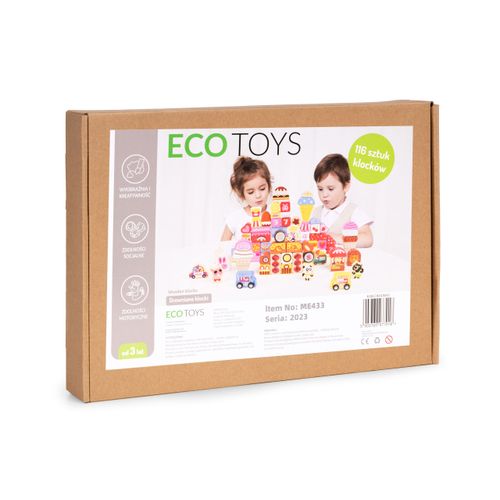 EcoToys šarene kockice 116 komada - Grad bombončića slika 6