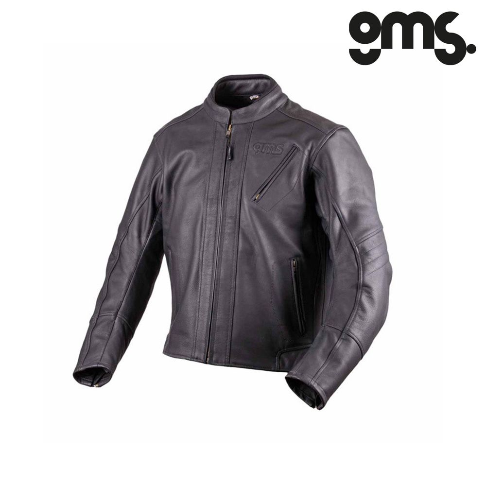 Kožna jakna za motor GMS Panther - Crna vel.2XL slika 1
