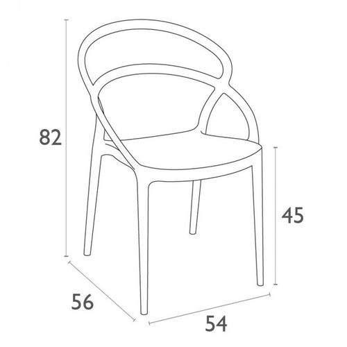 Dizajnerska stolica — CONTRACT Pia slika 12