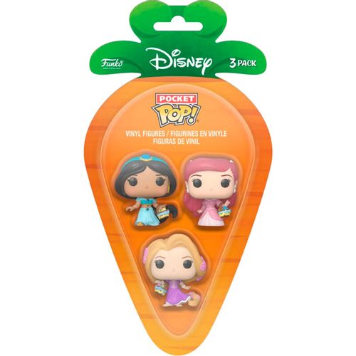 Carrot Pocket POP blister 3 figures Disney Princess Rapunzel Ariel Jasmin slika 2