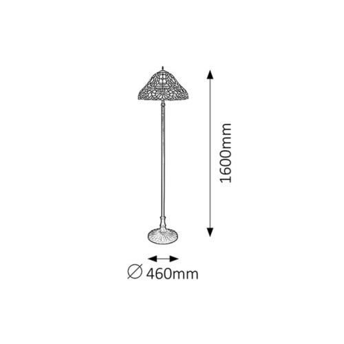 Rabalux Mirella podna lampa E27 2x60W Klasična rasveta slika 3