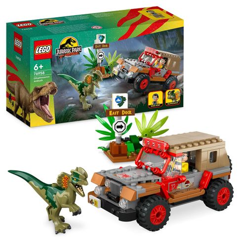 Playset Lego Jurassic Park 30th Anniversary 76958 Dilophosaurus Ambush 211 Dijelovi slika 1