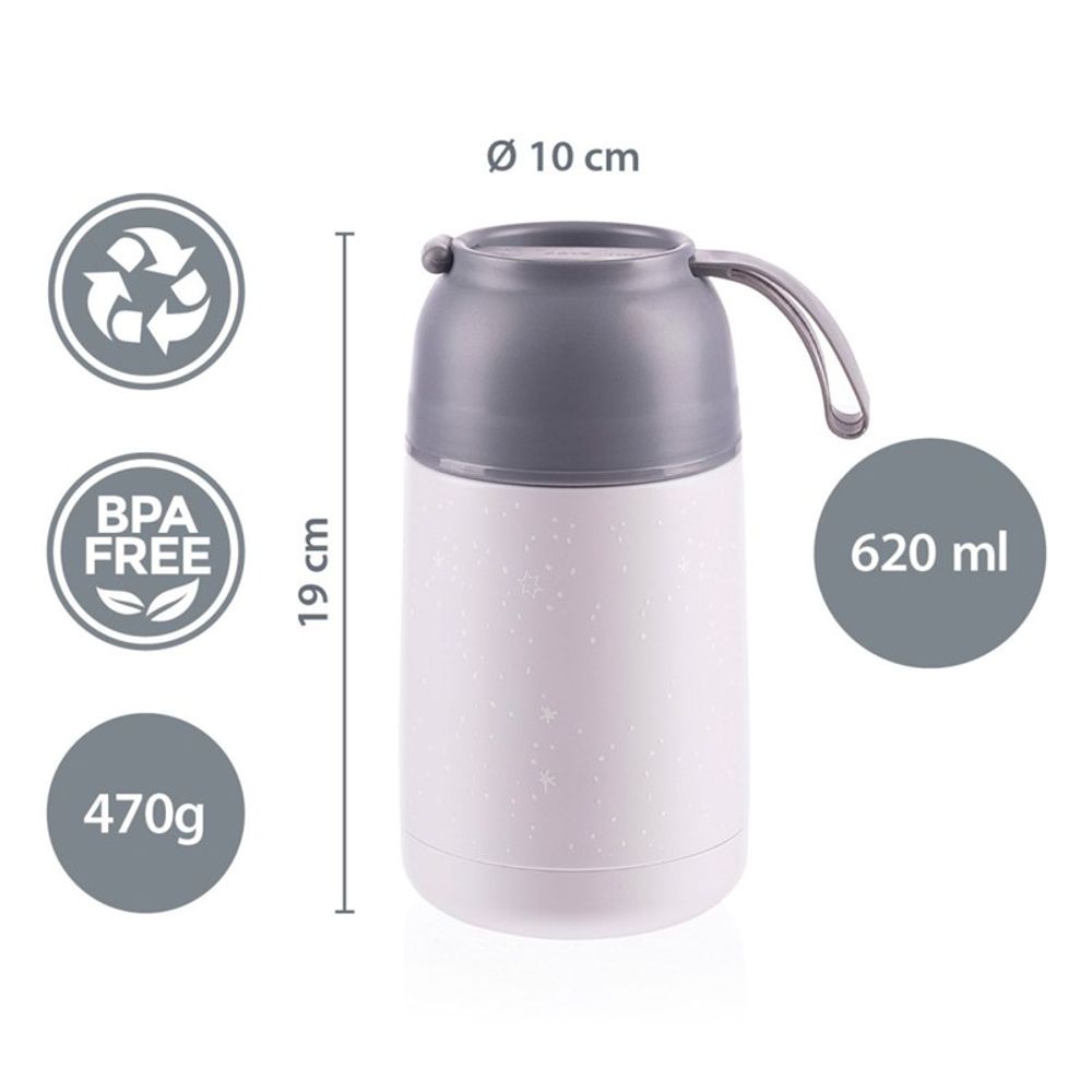 Zopa Termos posuda za hranu sa silikonskim držačem 620ml, City slika 3