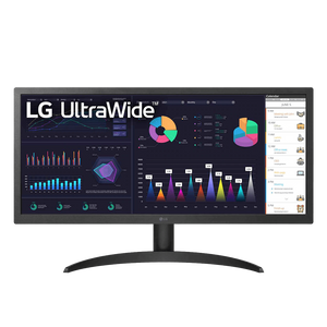 LG 26WQ500-B 25.7" IPS UltraWide FHD 2560x1080@75 Hz, 21:9, 1000:1, 1ms, 250 cd/m2, 178°/178°, HDR 10, 2 HDMI, AMD FreeSync, Tilt, VESA 100x100 mm, Black, 3yw