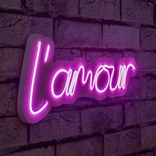 Wallity Ukrasna plastična LED rasvjeta, L'amour - Pink slika 9
