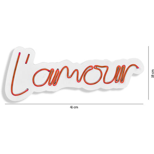 Wallity Ukrasna plastična LED rasvjeta, L'amour - Red slika 7