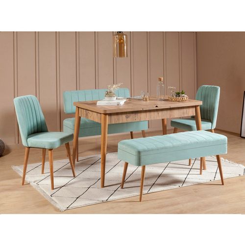 Vina 0701 - 4 -
Atlantic,
Green Atlantic Pine
Pistachio Green Extendable Dining Table & Chairs Set (5 Pieces) slika 1