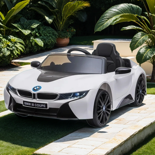 Licencirani dečiji automobil na akumulator BMW i8 concept Bela slika 1