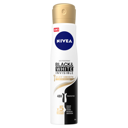 NIVEA Black&White Invisible Silky Smooth sprej za žene 250ml slika 1