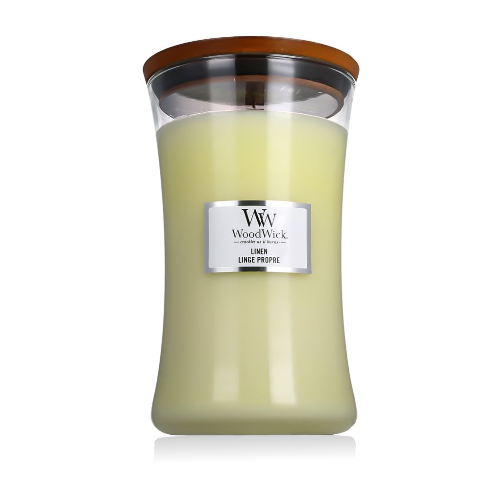 WoodWick Large Hourglass Candles Scented Candle Linen 610 g slika 1
