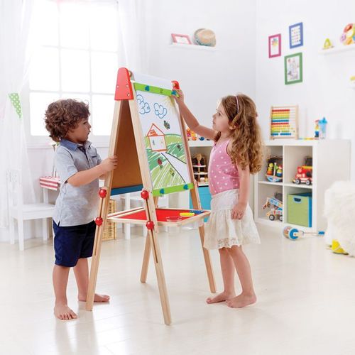 Hape Dvostrana drvena tabla za crtanje All-In-1 Easel E1010C slika 5