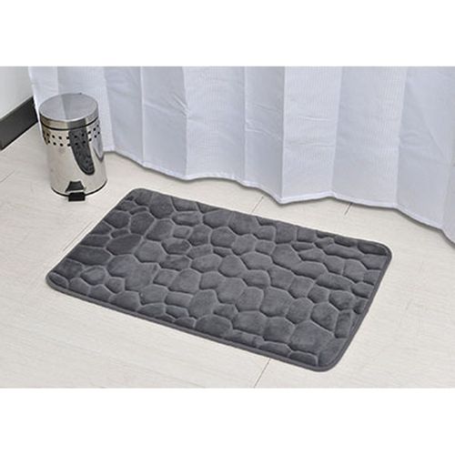 TENDANCE TEPIH ZA KUPATILO PEBBLE 50X80 CM MEMORIJSKA PENA, TAMNO SIVA 7718N181 slika 1