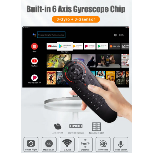 GMB-G30S AIR MOUSE Wireless Keyboard - Voice Universal Remote Control Gyro for Android tv box PC slika 5