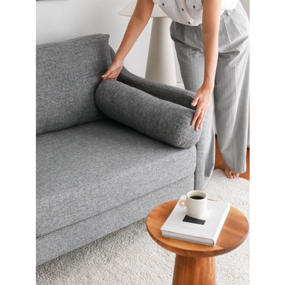 Nordi 3 Seater Wood - Siva Trosjed slika 6