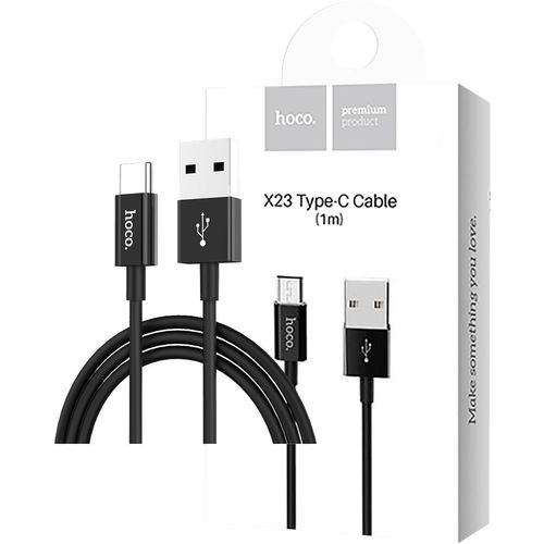 hoco. USB kabel za smartphone, USB type C na type C, 1 met., 3 A - X23 Skilled Black slika 2