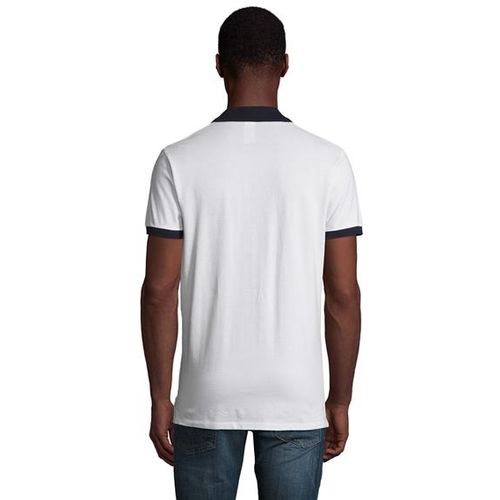 PRINCE muška polo majica sa kratkim rukavima - Bela/teget, XL  slika 4
