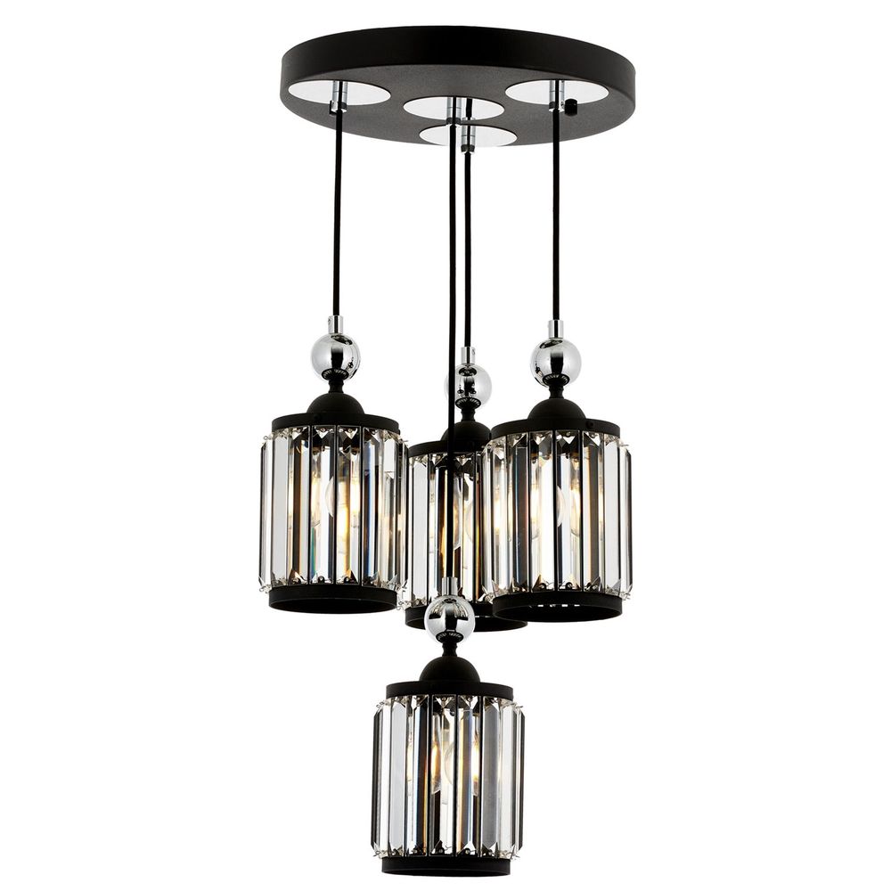 Luster Av-4318-4T-Bsy u bojama crno, bijelo i srebro slika 1