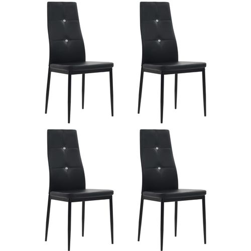 Blagovaonske stolice od umjetne kože 4 kom crne slika 28