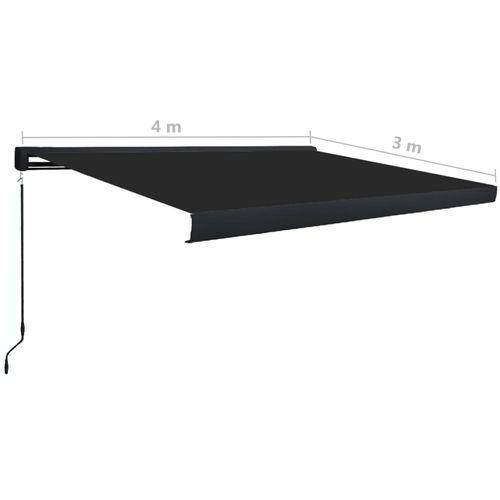 Kazetna tenda na ručno uvlačenje 400 x 300 cm antracit slika 8