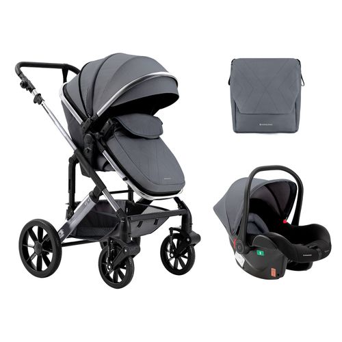 Kikka Boo kolica 3u1 Darling + košara + autosjedalica - Dark Grey slika 1