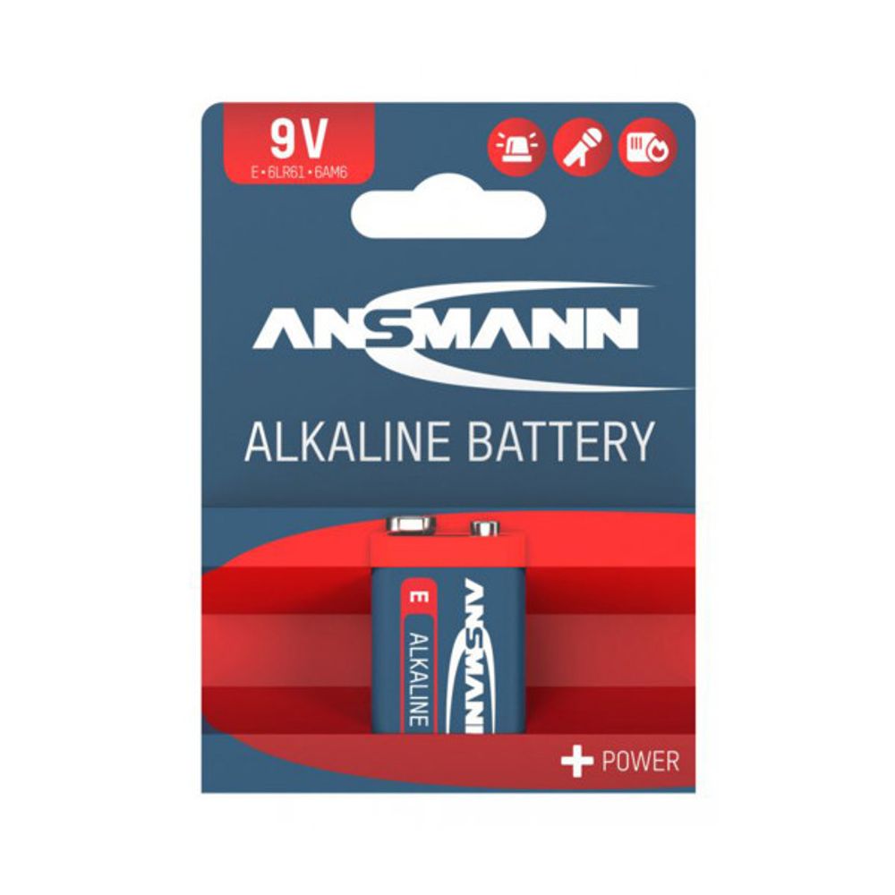 ANSMANN Baterija 9VPP3 1/1 Alkaline Red slika 1