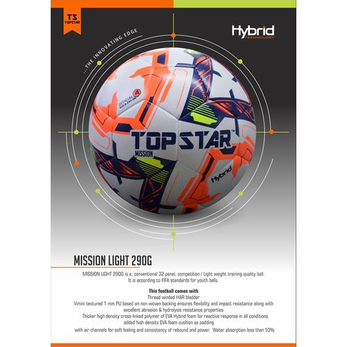 TOPSTAR Lopta Za Nogomet Mission S-Light slika 4