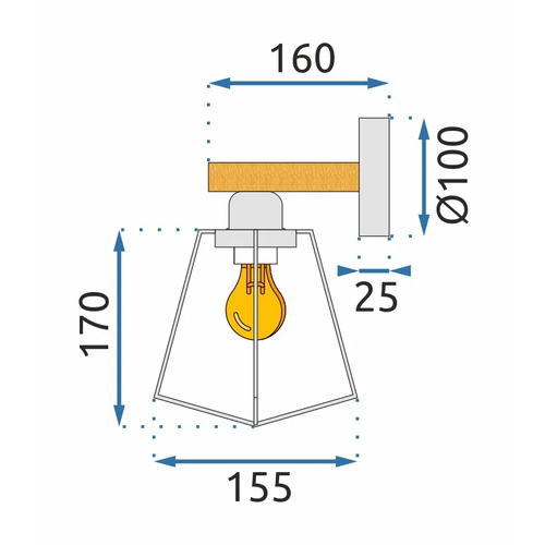 TOOLIGHT ZIDNA SVJETILKA APP978-1W slika 2