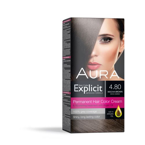 AURA Explicit farba za kosu 4.80 Moka smeđa slika 1