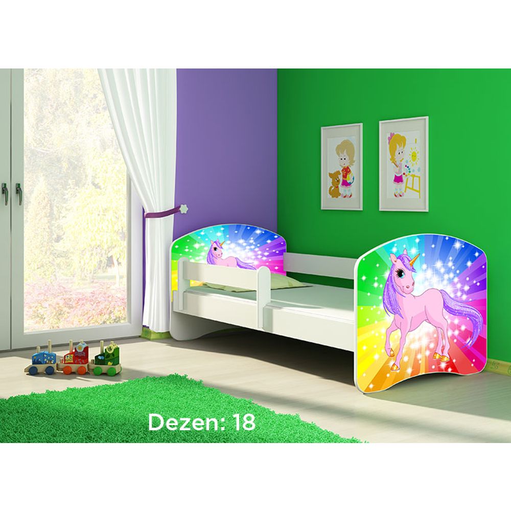 ACMA Dječiji krevet Acma II White - 180x80cm - Dezen 18 slika 2