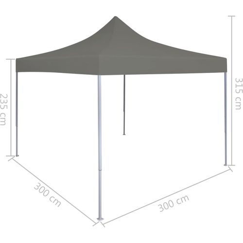 Sklopivi šator za zabave 3 x 3 m antracit slika 8