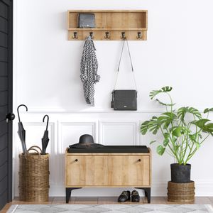 Lena Oak Shoe Cabinet