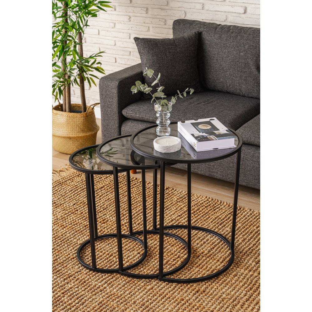 Alya - Crni Nesting Sto (3 Komada) slika 1