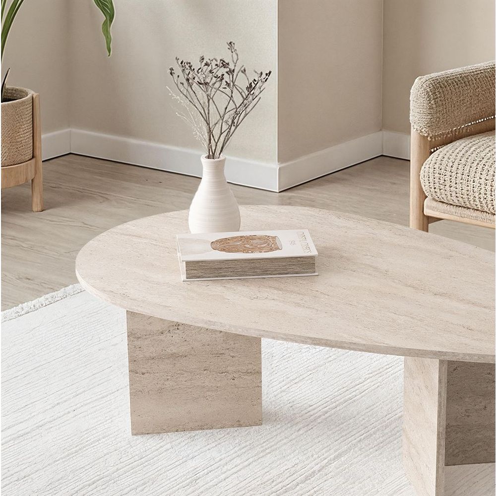 Sto za kafu Flap - 9542, tekstura travertine kamena slika 2