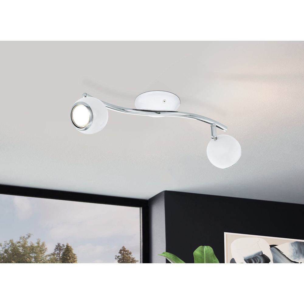 Eglo Bimeda reflektor/2, led, gu10, 2x3w, 2x240lm, bijela/krom  slika 5