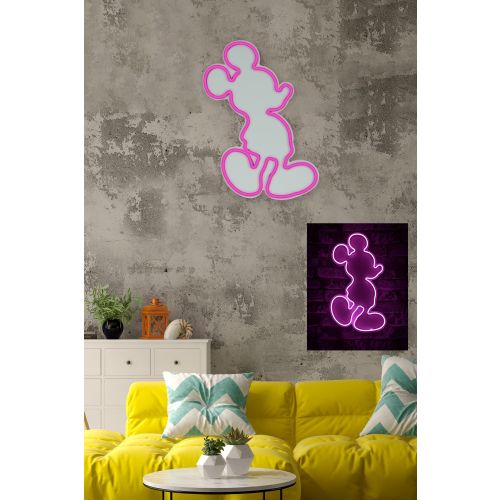 Wallity Ukrasna plastična LED rasvjeta, Mickey Mouse - Pink slika 11