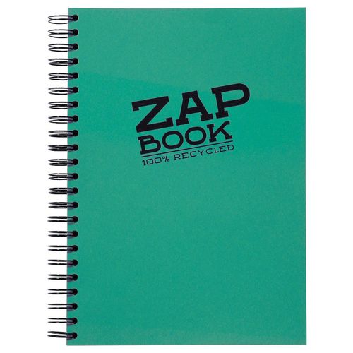 Clairefontaine Zap book A4 80gr 160L, mix boja, spiralni uvez, bjanko, 100% reciklirani papir slika 3