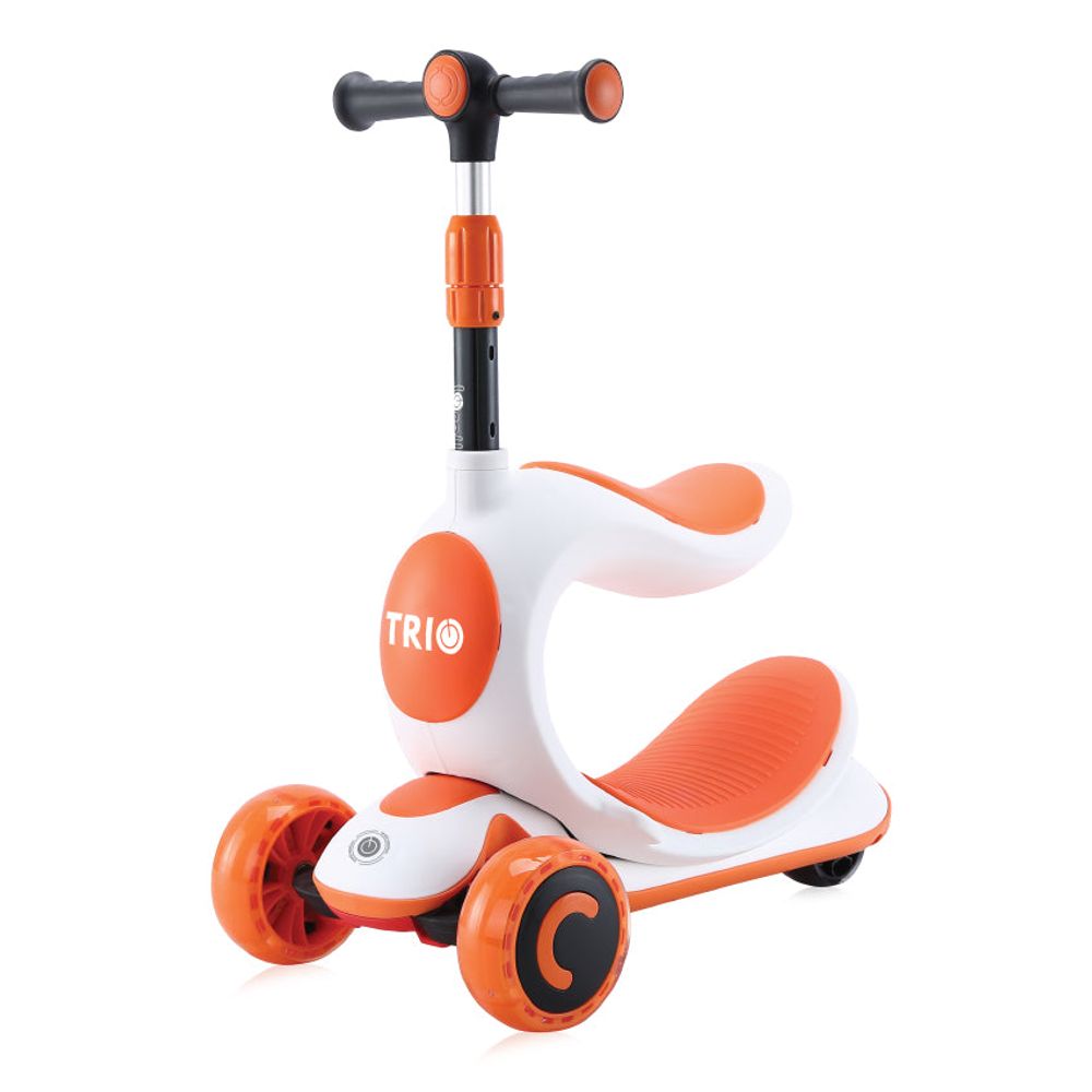 Lorelli Romobil sa svjetlećim točkovima Trio 2U1, Orange slika 1