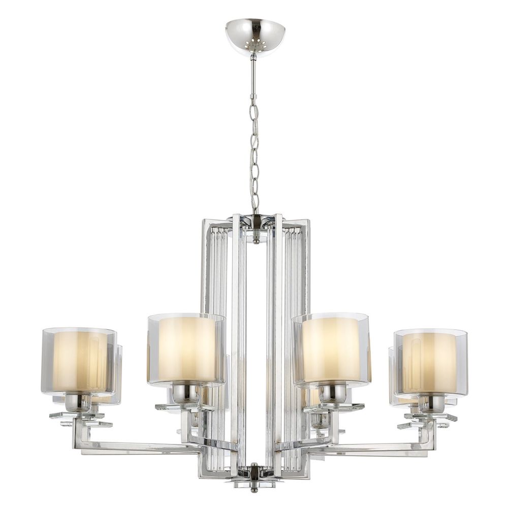 Luster Av-4285-8K Chrome sa Staklenim Kapama slika 1