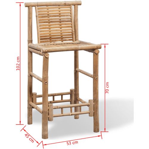 Barski stolci od bambusa 2 kom slika 35
