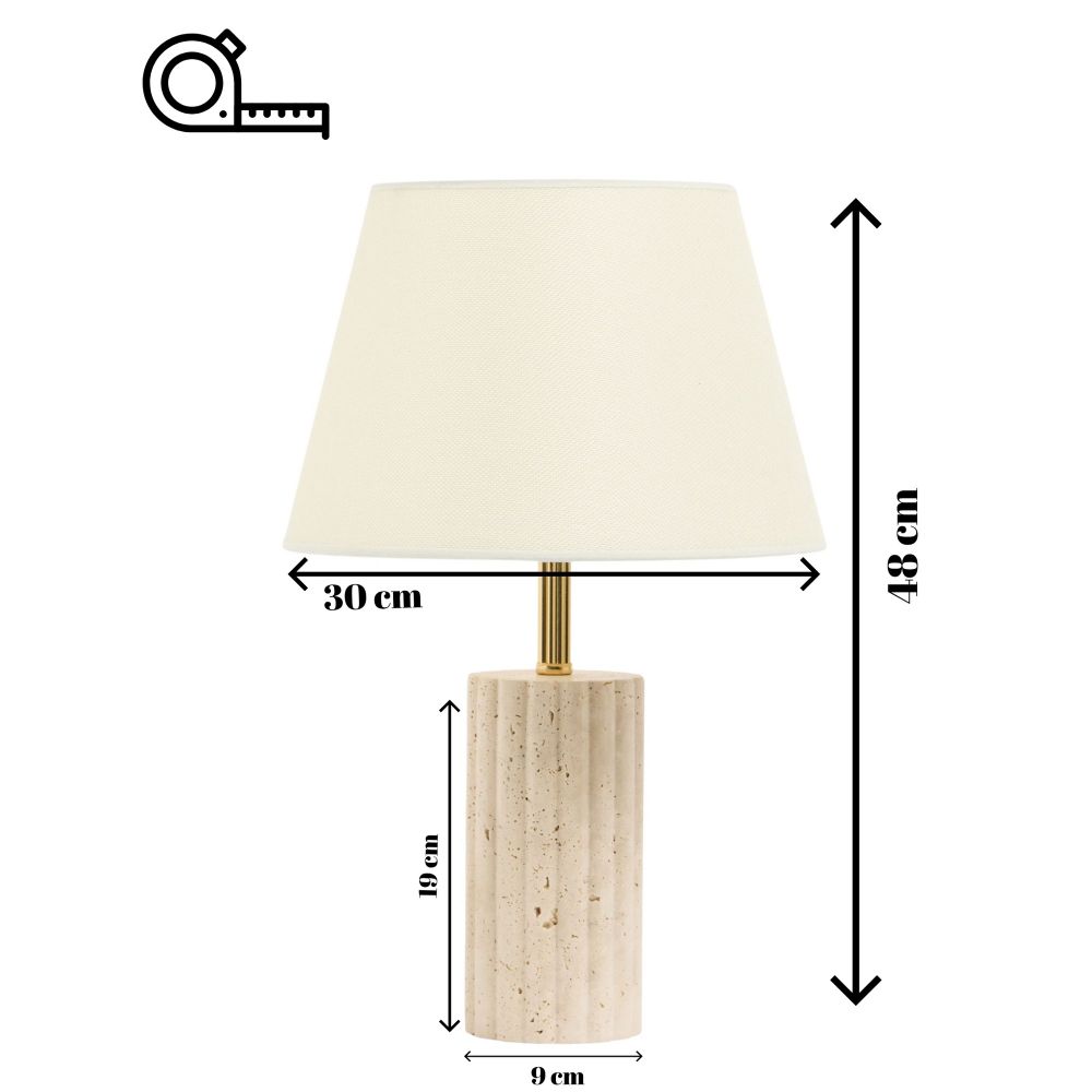 Lampa za sto Astra - boje: krem zlatna slika 8