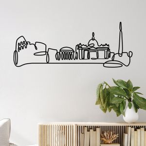 City Black Decorative Metal Wall Accessory